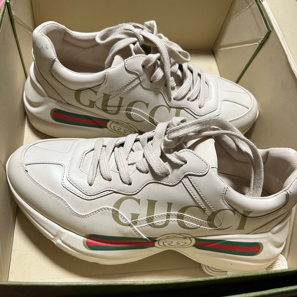 Gucci White Sneakers with Logo